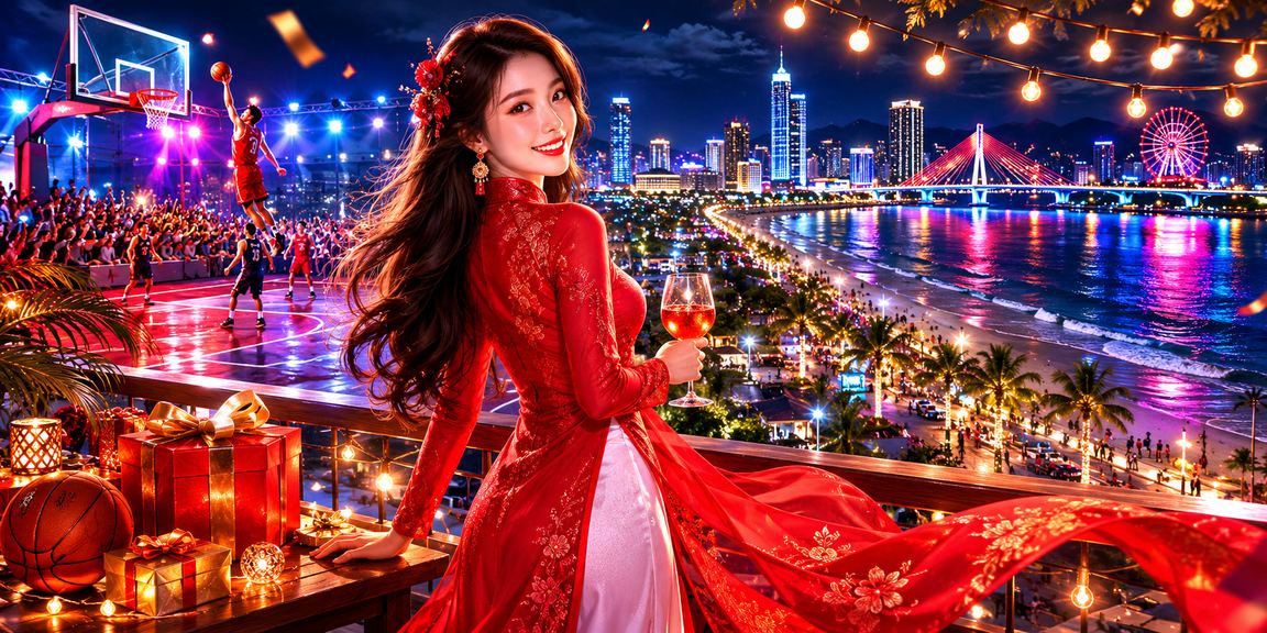 Cá cược bóng rổ tại Đà Nẵng với trang phục truyền thống Việt