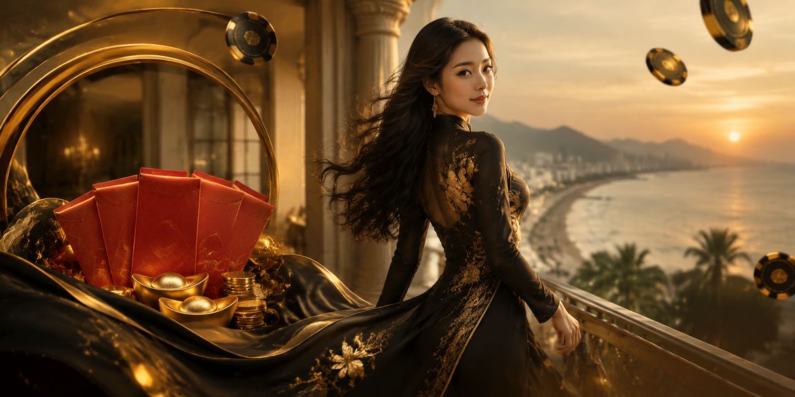 Phong bì đỏ may mắn và trang phục áo dài tại Đà Nẵng trong dịp nhận thưởng khuyến mãi