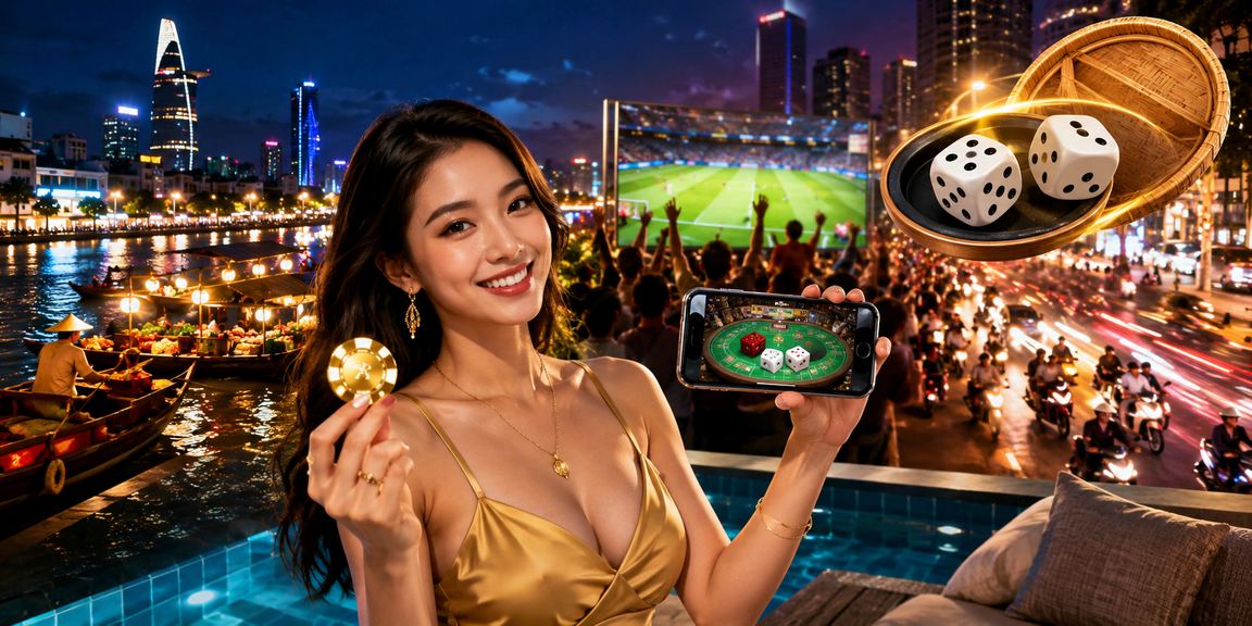 Cảnh chơi Xí ngầu tại Sài Gòn với đèn vàng neon