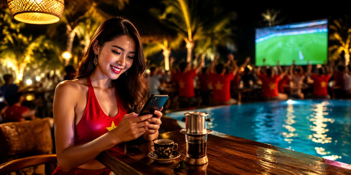 Người dùng chơi casino trên di động tại Mũi Né bên tách cà phê buổi sáng