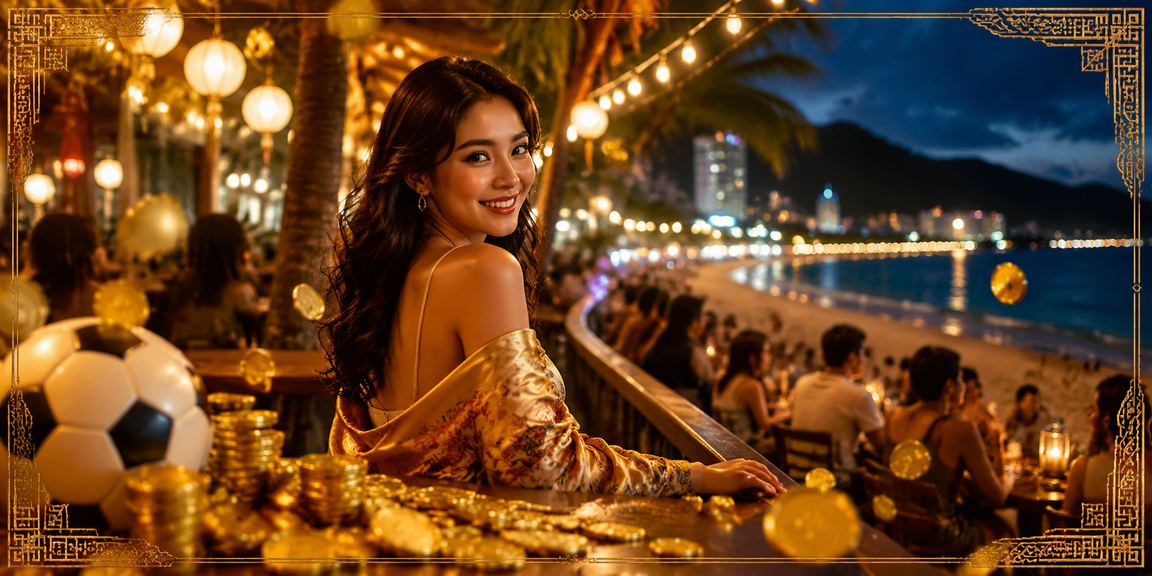 Người hâm mộ xem cá cược bóng đá tại chợ đêm Nha Trang dưới ánh đèn rực rỡ